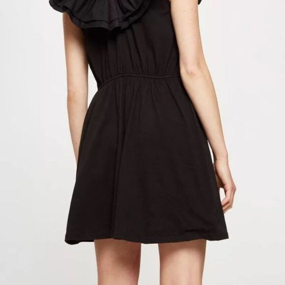 Dorothy Perkins Women's Large Frill Mini Dress Black - Picture 5 of 8